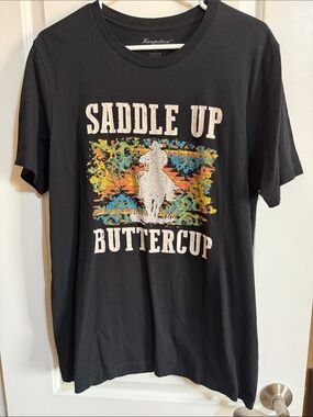 Saddle Up Buttercup Graphic Tee - Black